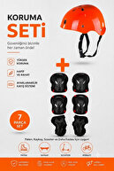 Orange f-sport helmet and cool red knee brace