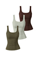 Brown, Stone, Green