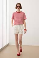 RED-ECRU STRIPED