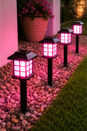 2 PCS PINK LED GARDEN LIGHTS