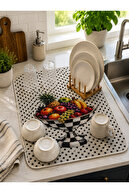 Checkered Fruit Bowl Dish Mat