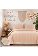 Brown-FRINGED BEIGE SET