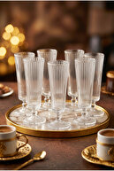 130 ML Straight Striped Transparent Glass