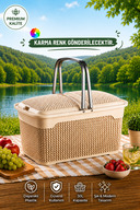 MIXED COLOR PICNIC BASKET