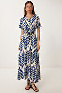 NAVY BLUE ECRU