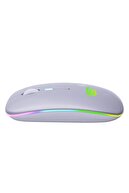 Katsuta Wm-1620 Kablosuz Şarj Edilebilir 1600dpi Led Işıklı Şarjlı Sessiz Beyaz Mouse