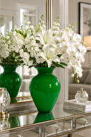 Green Laurel Vase