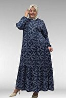 NAVY BLUE BRANCH PATTERN