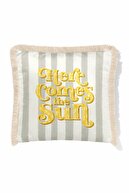 Square Cream Fringed Comes the Sun