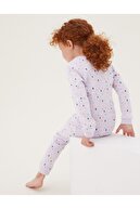 Marks & Spencer Saf Pamuklu 2'li Unicorn Desenli Pijama Takımı