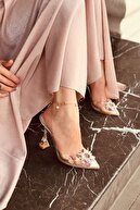 LAMİNTA Sunset Silver Şeffaf Taşlı Topuklu Ayakkabı