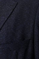 W Collection Lacivert Mavi Jakarlı Blazer Ceket