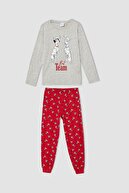 Defacto Kız Çocuk 101 Dalmatians Lisanslı uzun Kollu Pijama Takım