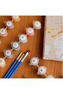 Canvas Hobby Kelebek Kadın Sayılarla Boyama Seti Kasnaklı