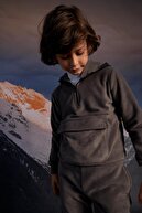 Defacto Fit Erkek Çocuk Regular Fit Kapüşonlu Polar Isı Yalıtımlı Warmtech Sweatshirt