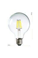 Heka G95 Filament Edison Tip Rustik Ampul 6 Watt Led Ampul - Beyaz Işık
