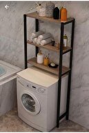 WOODHOME Çamaşır Makinesi Üstü Düzenleyici Raf Banyo Rafı Makina Üstü Çok Amaçlı Dolap
