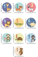 Tilki Dünyası Sevimli Hayvanlar Sayılar Çocuk Odası Duvar Sticker