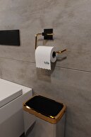 Bino Gold Paslanmaz Çelik Wc Kağıtlık Tuvalet Kağıtlığı Tuvalet Kağıdı Askısı Yapışkanlı Tasarım
