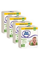 Evy Baby Bebek Bezi 3 Beden Midi 4'lü Fırsat Paketi 120 Adet+Duru Hindistan Sabun Hediyeli