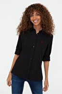 US Polo Assn Siyah Kadın Gömlek
