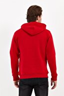 MAXIMILLIAN Kırmızı Renk Kanguru Cepli Kapüşonlu Sweatshirt