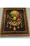 DekorAşk Altın Varak Detaylı Osmanlı Tuğrası Tablo
