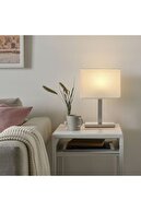 IKEA Masa Lambası-abajur Meri Dyendukkan 36 Cm Nikelaj Kaplama-beyaz Renk 8.6 W