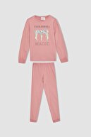 Defacto Kız Çocuk Tinker Bell Lisanslı Pamuklu Uzun Kollu Pijama Takım