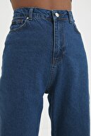 TRENDYOLMİLLA Koyu Mavi Yüksek Bel 90's Wide Leg Jeans TWOAW22JE1503