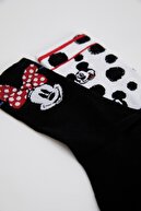 Defacto Kadın Çok Renkli Mickey & Minnie Lisanslı Uzun 2'Li Çorap W1138AZ21WN