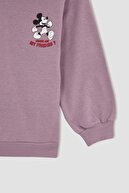 Defacto Kız Çocuk Mickey Mouse Lisanslı Coool Regular Fit Kapüşonlu Sweatshirt
