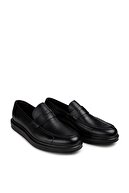 Deery Erkek Siyah Hakiki Deri  Loafer Ayakkabı