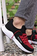 Riccon Siyah Kırmızı Unisex Sneaker
