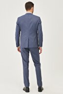 Altınyıldız Classics Erkek Lacivert-mavi Slim Fit Desenli Takım Elbise
