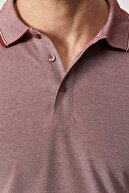 Altınyıldız Classics Erkek Bordo Düğmeli Polo Yaka Cepsiz Slim Fit Dar Kesim Düz Tişört