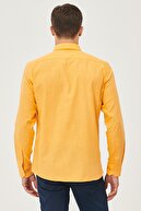 Altınyıldız Classics Erkek Turuncu Tailored Slim Fit Dar Kesim Düğmeli Yaka %100 Pamuk Gömlek