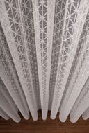 UTKUM EV TEKSTİL ÜRÜNLERİ Karo Desen Örme Tül Perde 1/2 Seyrek Pile