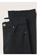Mango Kadın Siyah denim Yüksek Belli Bootcut Jean