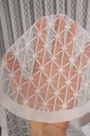 UTKUM EV TEKSTİL ÜRÜNLERİ Karo Desen Örme Tül Perde 1/2 Seyrek Pile