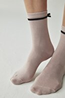 Penti Bej Riband Soket Çorap