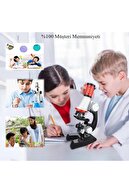 Reidan Mini Çocuk Mikroskop Ve Teleskop Seti Eğitici Mikroskop Kiti Zoom Led Işıklı 100-1200x