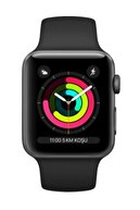 Apple Watch Seri 3 42mm Uzay Grisi Alüminyum Kasa Ve Siyah Spor Kordon -mtf32tu/a