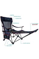 Funky Chairs Lazy 3 Yatabilen Ayak Uzatmalı Şezlong Kamp Plaj Sandalyesi