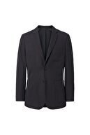 Gant Erkek Siyah Slim Woollen Jersey Blazer Ceket