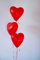 Huzur Party Store Kırmızı Kalpli Balon 10 Adet 12 Inç 30 Cm Parti Konsept Düğün Nişan Nikah Sevgili Doğum Günü Balonu