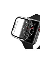 carecase Apple Watch Series Şeffaf Renk Sert Silikon Kılıf 38 Mm Tam Koruma