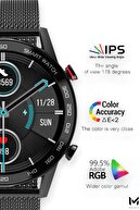MATEO Akıllı Saat Mdt 95 Smartwatch Ios Androıd Uyumlu Siyah Zincir Kordon