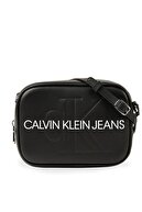 Calvin Klein Kadın Siyah Beyaz Logo Baskılı Ayarlanabilir Askılı Çanta K60k607202 Bds