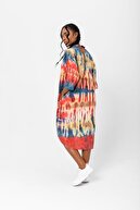 En3ca El Yapımı Batik Halka Ve Cep Detaylı Yarım Patlı Elbise